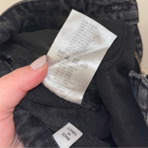 Ragged Priest Butt Cut Jeans Black High Rise Straight Leg Cropped Womens Size 26 - Picture 6 of 9